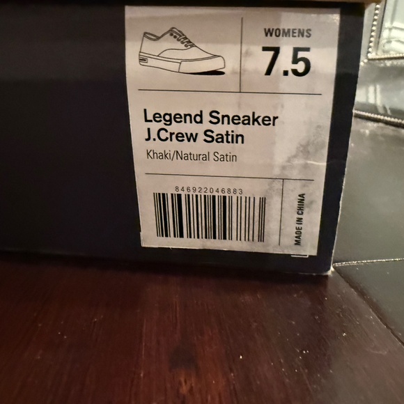 Khaki satin classic Legend style SeaVees sneaker JCrew collab - Picture 4 of 4